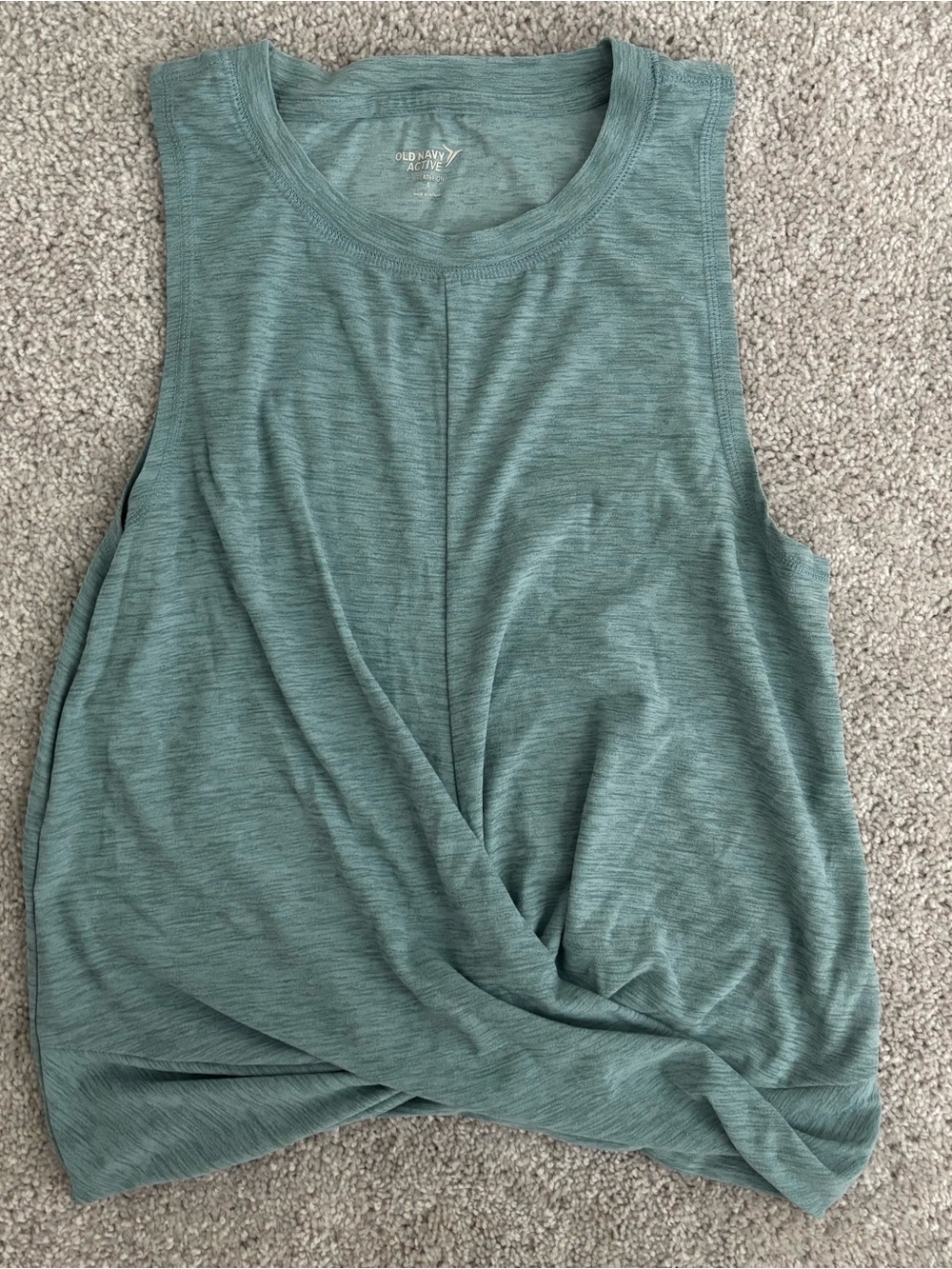 Old Navy Twist-Front Tank Top - Teal Green